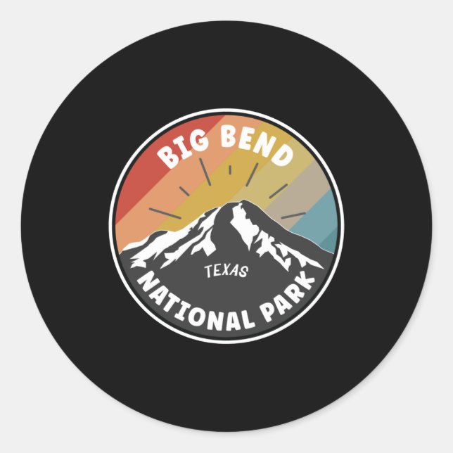 Adesivo Redondo Big Bend National Park Texas (Frente)