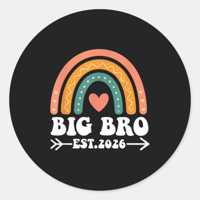 Adesivo Redondo Big Bro Est 2026 New Big Brother Announcement Rain (Frente)