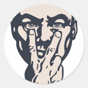 Adesivo Redondo Big Brother Observando