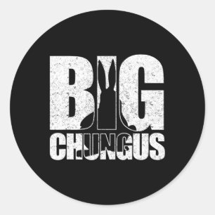 Adesivo Redondo Big Chungus Memória Retro Vintage Vídeo Viciado