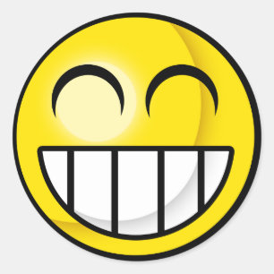 Adesivo Redondo Big Grin Sticker