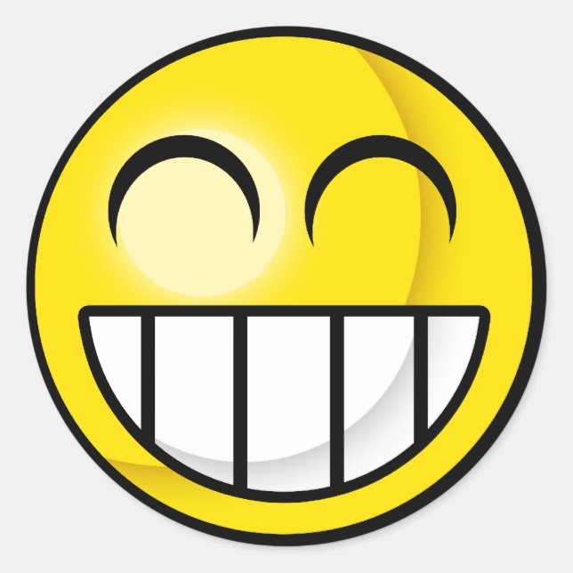 Adesivo Redondo Big Grin Sticker (Frente)