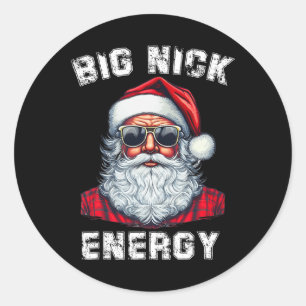 Adesivo Redondo Big Nick Energy Papai noel Natal 4