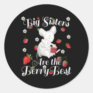 Adesivo Redondo Big Sisters Berry Best - Arma de Morango de Mouse