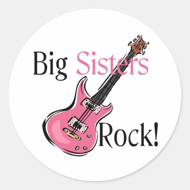 Adesivo Redondo Big Sisters Rock (Frente)