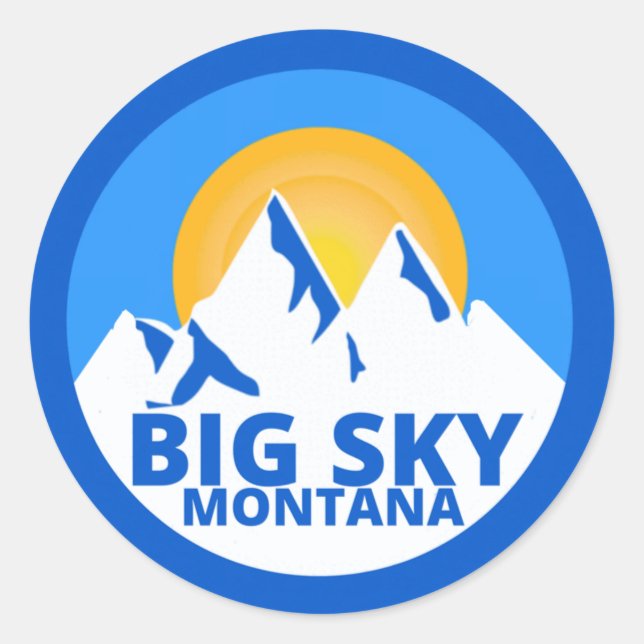 ADESIVO REDONDO BIG SKY MONTANA (Frente)