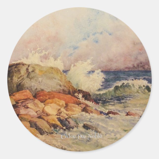 Adesivo Redondo Big Sur California (Frente)