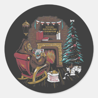 Adesivo Redondo Bigfoot Champion Xmas