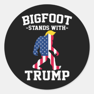 Adesivo Redondo Bigfoot Com Eleições Trump 2024