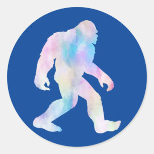 Adesivo Redondo Bigfoot de Aquarela
