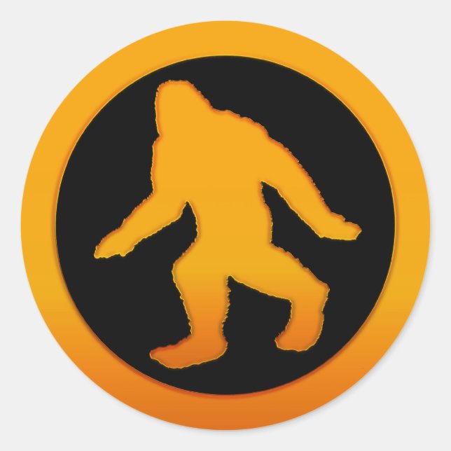 Adesivo Redondo Bigfoot Dourado (Frente)