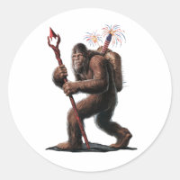 Bigfoot Fogos de Artifício 4 de Julho Bandeira dos