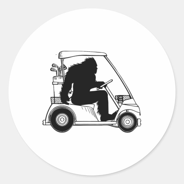 Adesivo Redondo Bigfoot Golf Tee (Frente)