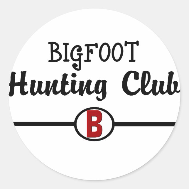 Adesivo Redondo Bigfoot Hunting Club (Frente)