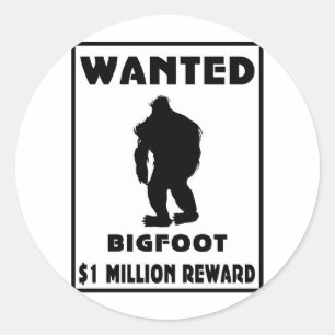 Adesivo Redondo Bigfoot quis o poster