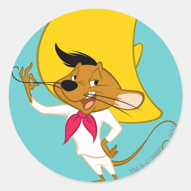 Adesivo Redondo Bigode SPEEDY GONZALES™ (Frente)