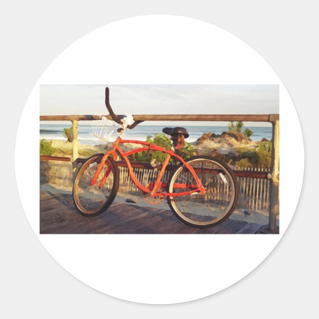 Adesivo Redondo Bike Boardwalk (Frente)