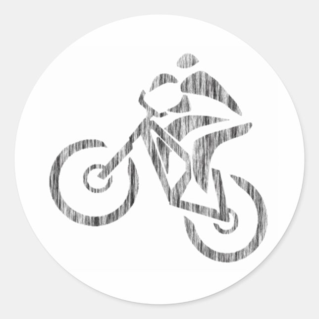 Adesivo Redondo Bike Cross Hatked (Frente)