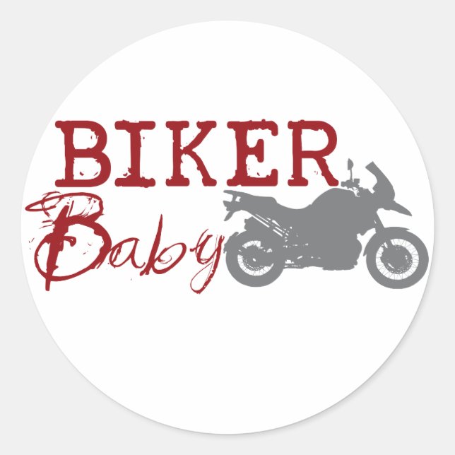 Adesivo Redondo Biker Baby (Frente)
