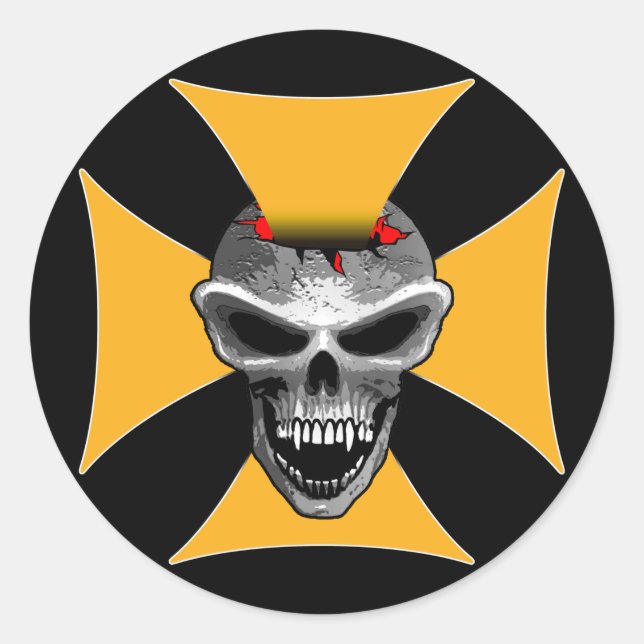 Adesivo Redondo Biker Sticker (Frente)