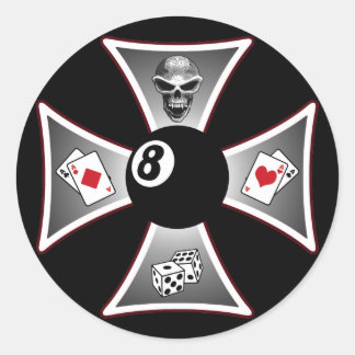 Adesivo Redondo Biker Sticker