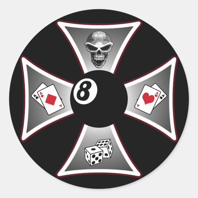 Adesivo Redondo Biker Sticker (Frente)