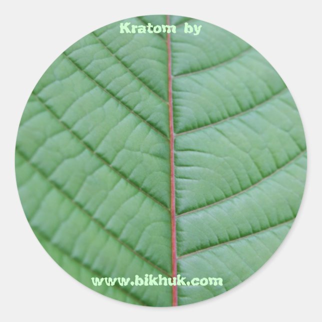 Adesivo Redondo Bikhuk Kratom Sticker (Frente)
