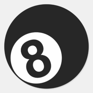 Adesivo Redondo Bilhar - 8-Ball