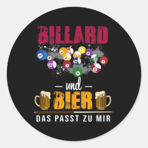 Adesivo Redondo Bilhares E Cerveja Que Me Acomoda Piscina Billiard