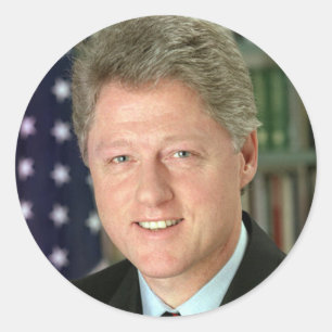 Adesivo Redondo Bill Clinton