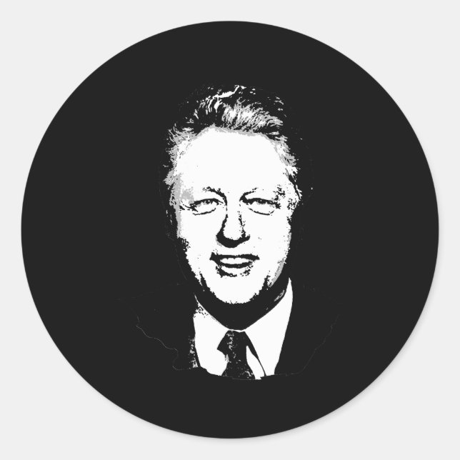 Adesivo Redondo Bill Clinton Gear (Frente)