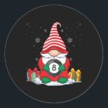 Adesivo Redondo Billiard Ball Christmas Gnomos Cute Billiard Ball<br><div class="desc">Billiard Ball Christmas Gnomos Cute Billiard Ball Lover</div>