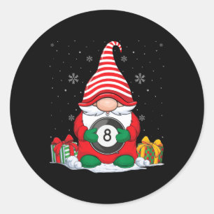 Adesivo Redondo Billiard Ball Christmas Gnomos Cute Billiard Ball