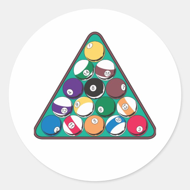 Adesivo Redondo Billiard Balls (Frente)