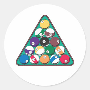 Adesivo Redondo Billiard Balls