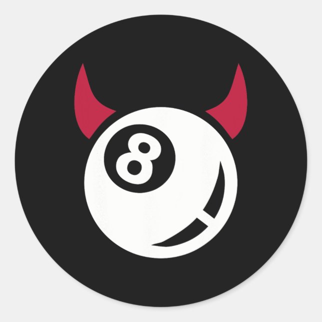 Adesivo Redondo Billiard Devil (Frente)