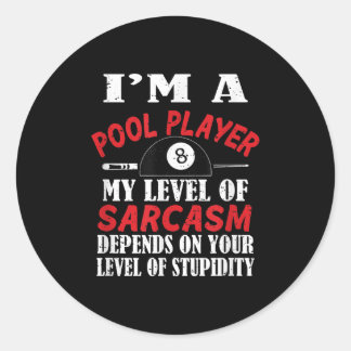 Adesivo Redondo Billiard Gift Billiards Piscina Snooker, Sarcasm E