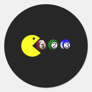 Adesivo Redondo Billiard Piscina Ll - Jogador Engraçado Do Billiar