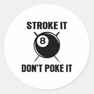 Adesivo Redondo Billiard Piscina Snooker Player Engraçado Não