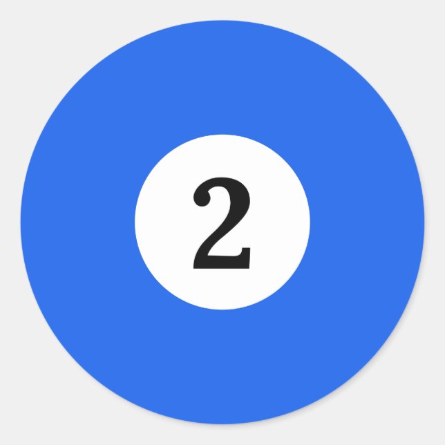 Adesivo Redondo Billiard Solid Blue Ball 2 (Frente)