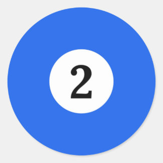 Adesivo Redondo Billiard Solid Blue Ball 2