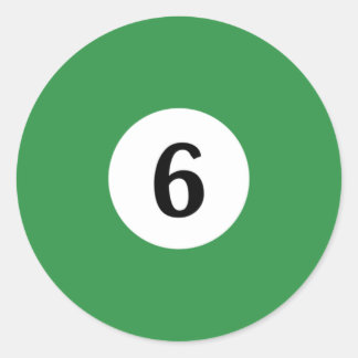 Adesivo Redondo Billiard Solid Green Ball 6