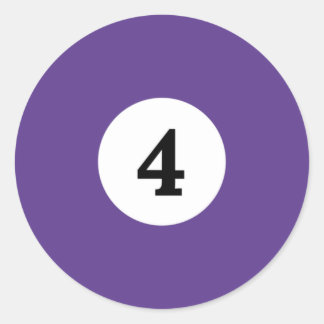 Adesivo Redondo Billiard Solid Purple Ball 4