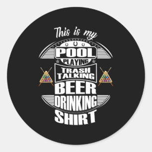 Adesivo Redondo Billiards 8 Ball Piscina Player Sarcasm Novelle Hu