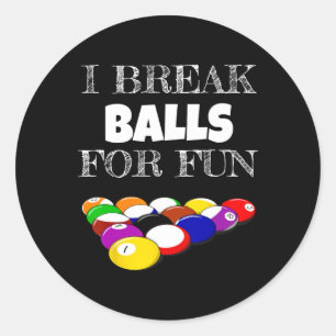 Adesivo Redondo Billiards 8 Ball Piscina Player Sarcasm Novelle Hu
