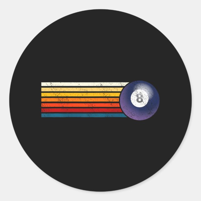 Adesivo Redondo Billiards Ball Oito Pirâmide de Mesa de Piscina (Frente)