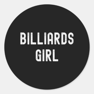 Adesivo Redondo Billiards Lover Billiards Girl