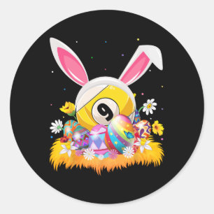 Adesivo Redondo Billiards Lover Easter Páscoa Engraçada com Ovos