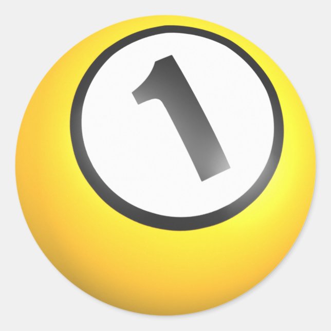 Adesivo Redondo Billiards One Ball (Frente)