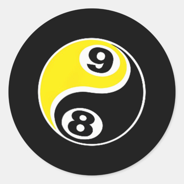 Adesivo Redondo Billiards Piscina 8 Ball 9 Cull (Frente)